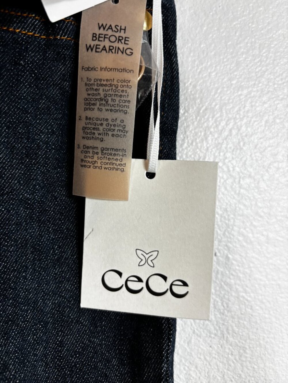 CeCe Wide Leg Denim Pants Blue Size 14W NWT - Picture 6 of 9